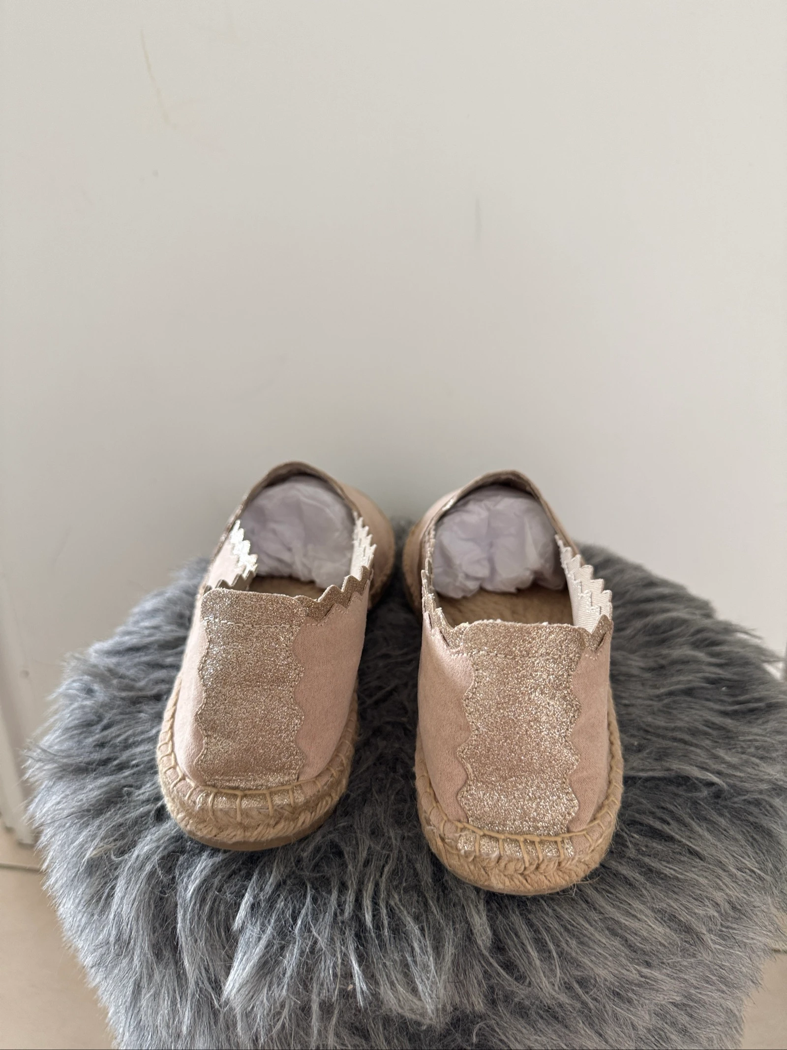 Castaluna espadrilles ecru en gouden pailletten – Maat 41 – Nieuw – photo 3